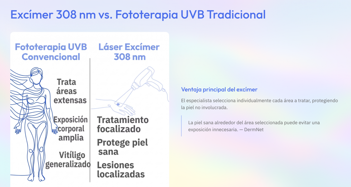 láser para vitíligo